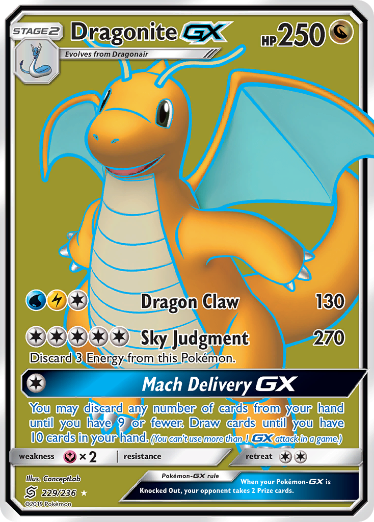 Dragonite-GX – Unified Minds 229/236 Pokémon card