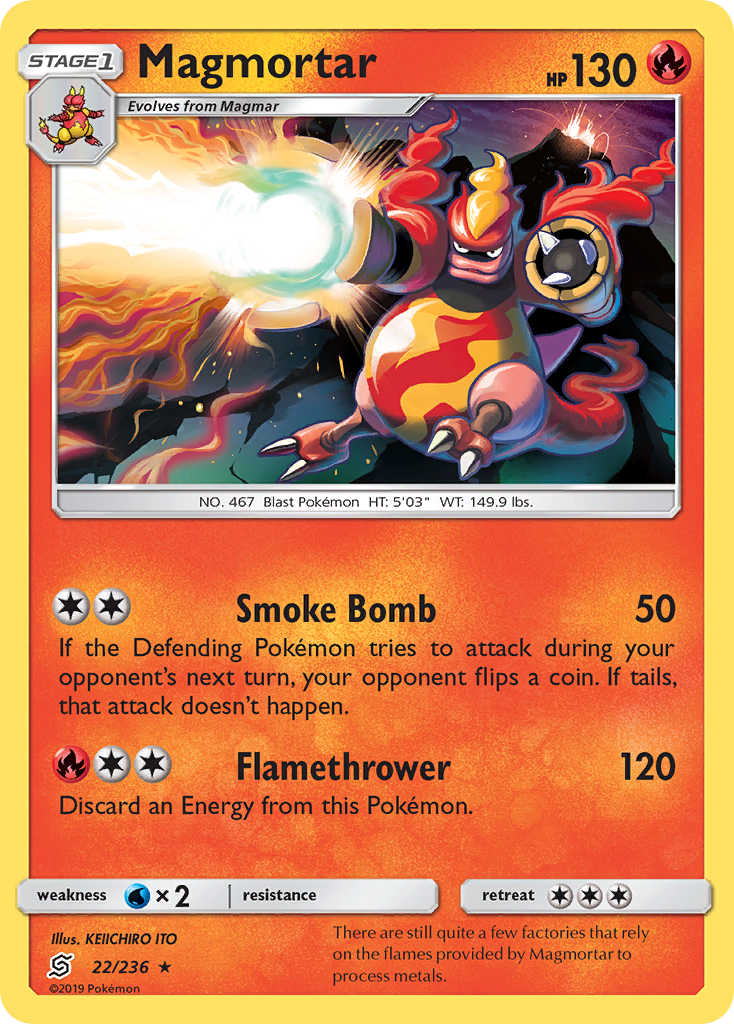 Magmortar – Unified Minds 22/236 Pokémon card