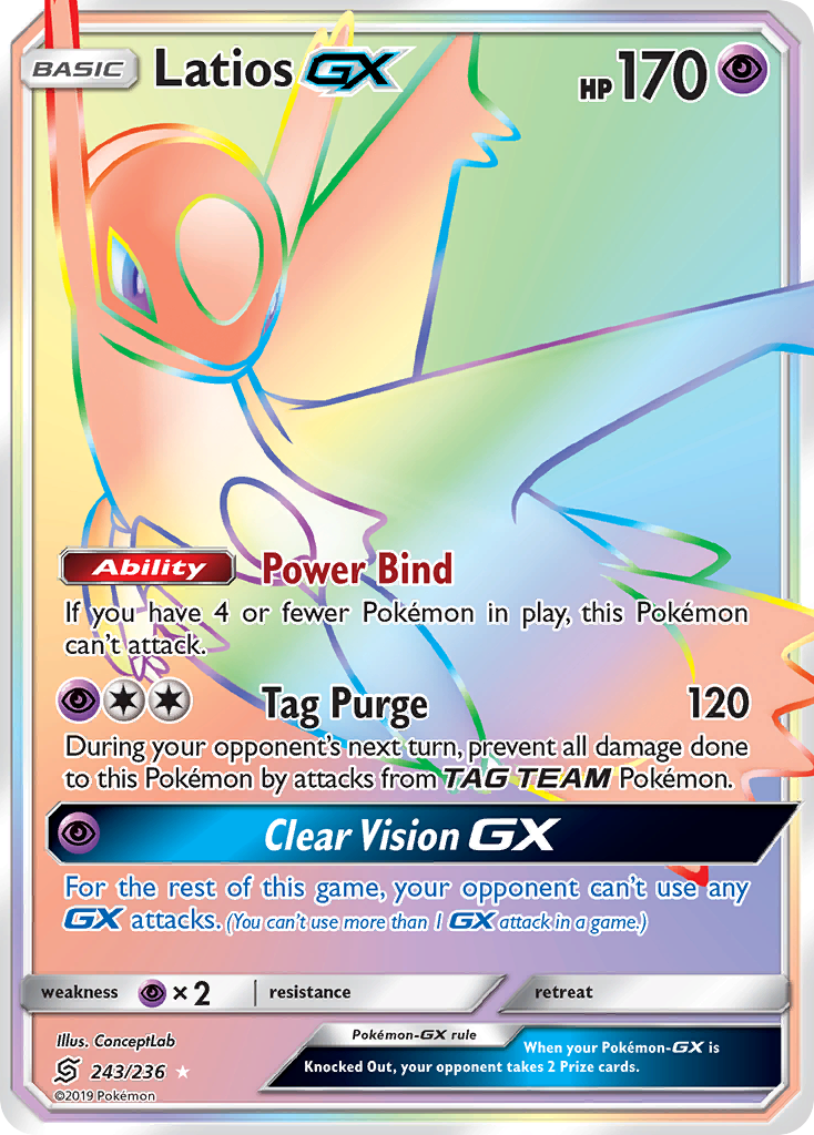 Latios-GX – Unified Minds 243/236 Pokémon card