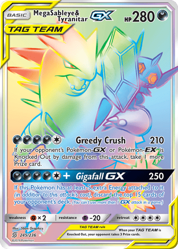 Mega Sableye & Tyranitar-GX - Unified Minds 245