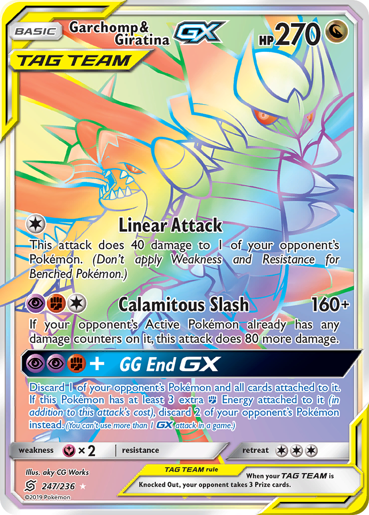 Garchomp & Giratina-GX – Unified Minds 247/236 Pokémon card