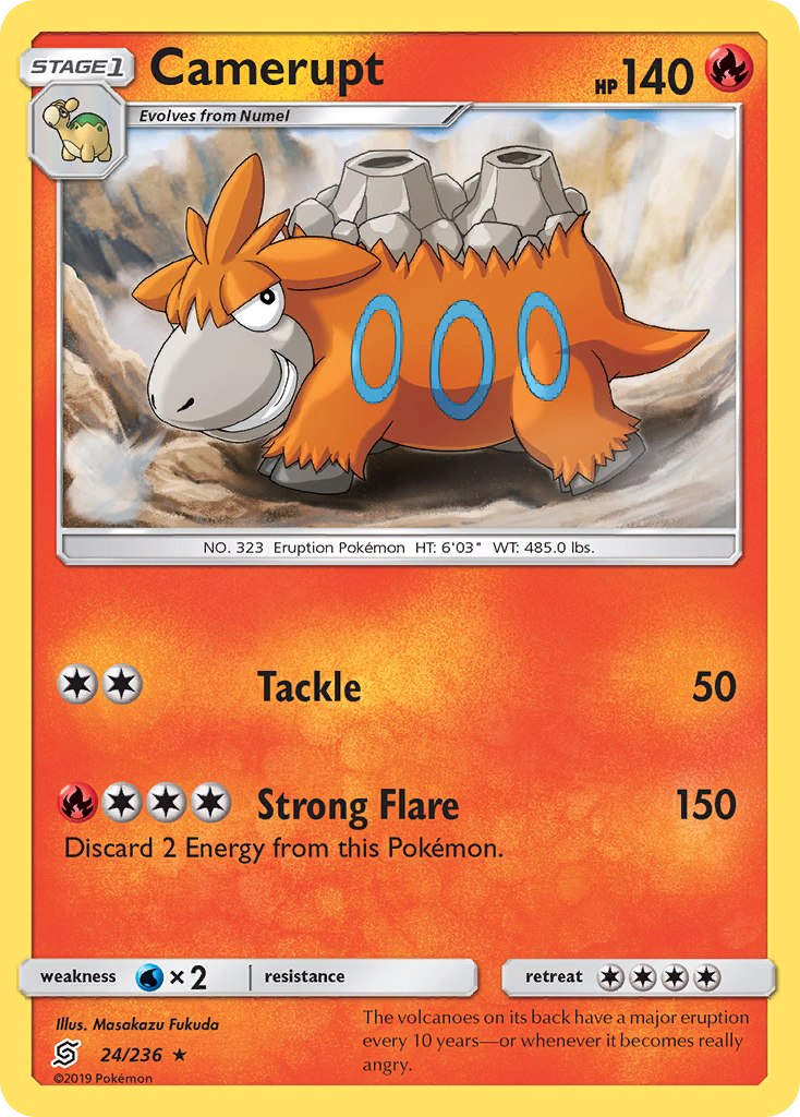 Camerupt – Unified Minds 24/236 Pokémon card