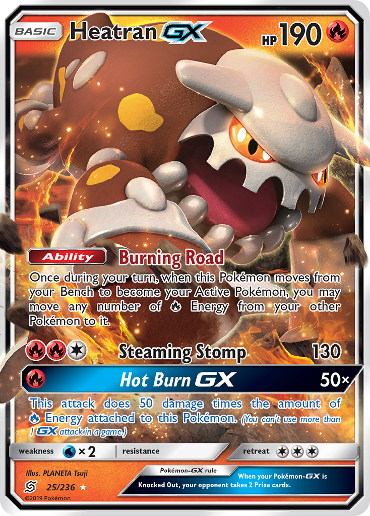 Heatran-GX – Unified Minds 25/236 Pokémon card