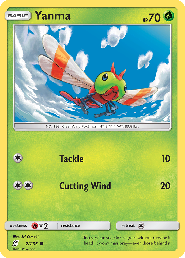 Yanma – Unified Minds 2/236 Pokémon card