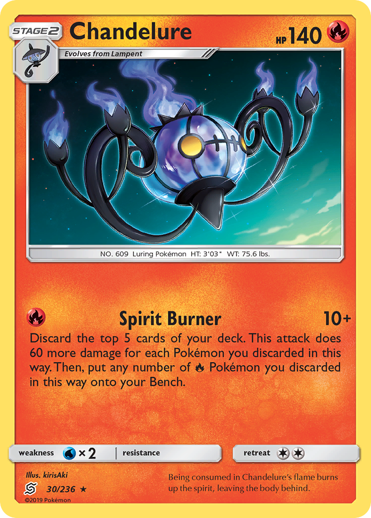 Chandelure – Unified Minds 30/236 Pokémon card