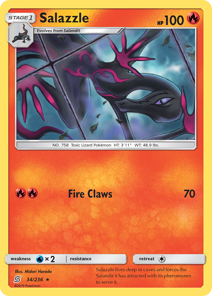 Salazzle – Unified Minds 34/236 Pokémon card