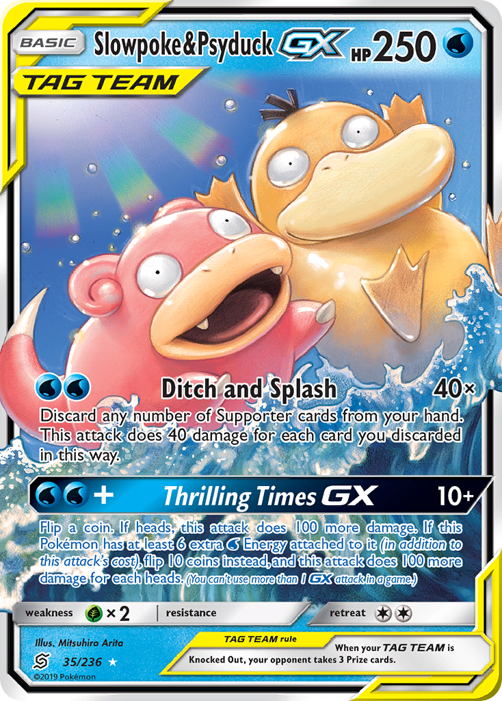 Slowpoke & Psyduck-GX – Unified Minds 35/236 Pokémon card
