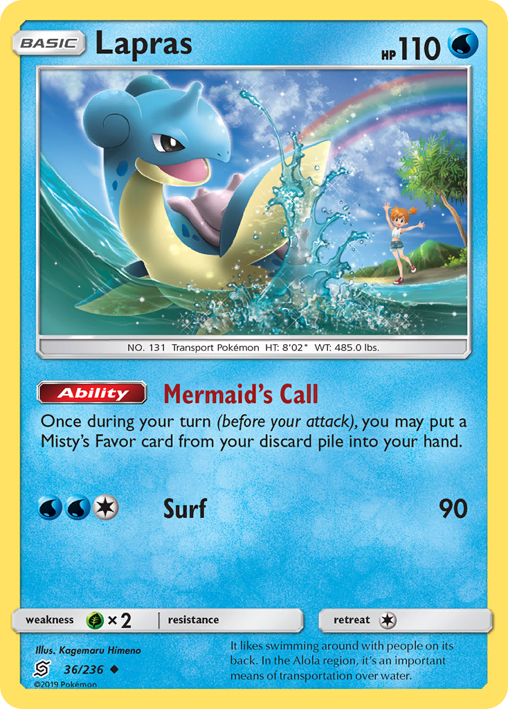 Lapras – Unified Minds 36/236 Pokémon card