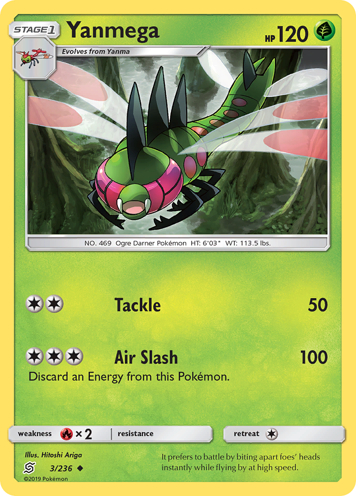 Yanmega – Unified Minds 3/236 Pokémon card