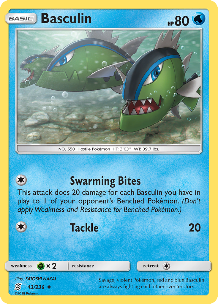 Basculin – Unified Minds 43/236 Pokémon card
