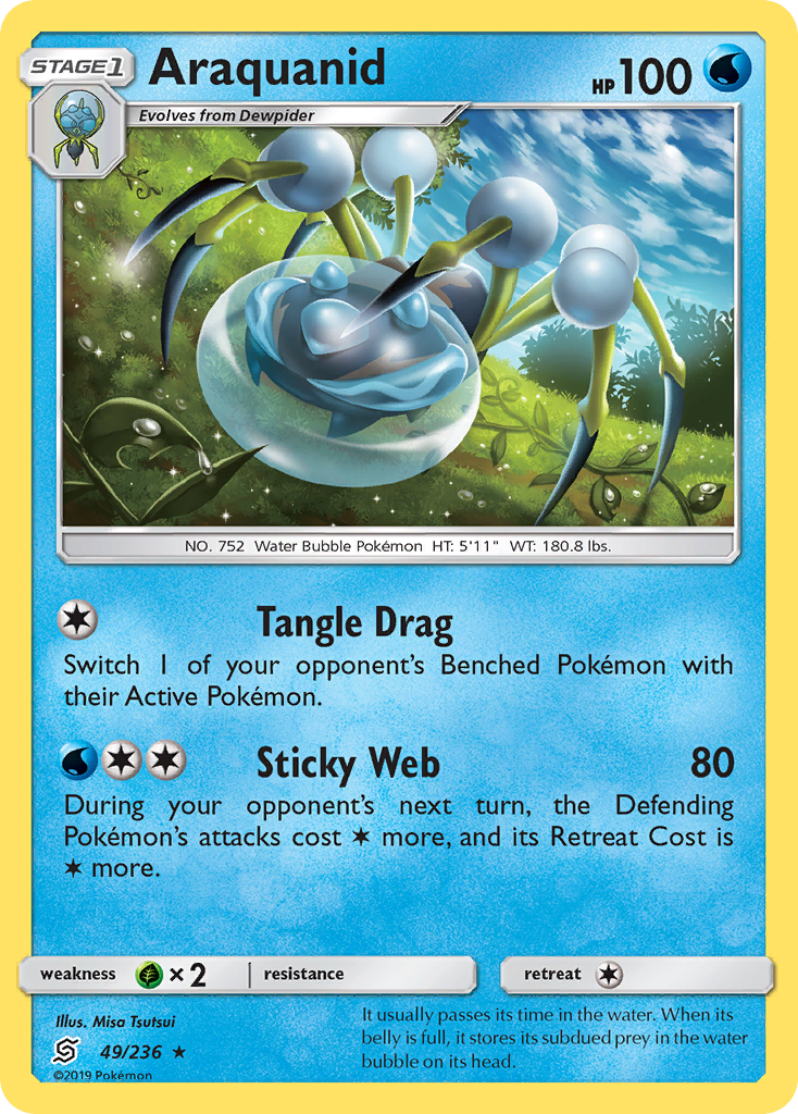 Araquanid – Unified Minds 49/236 Pokémon card