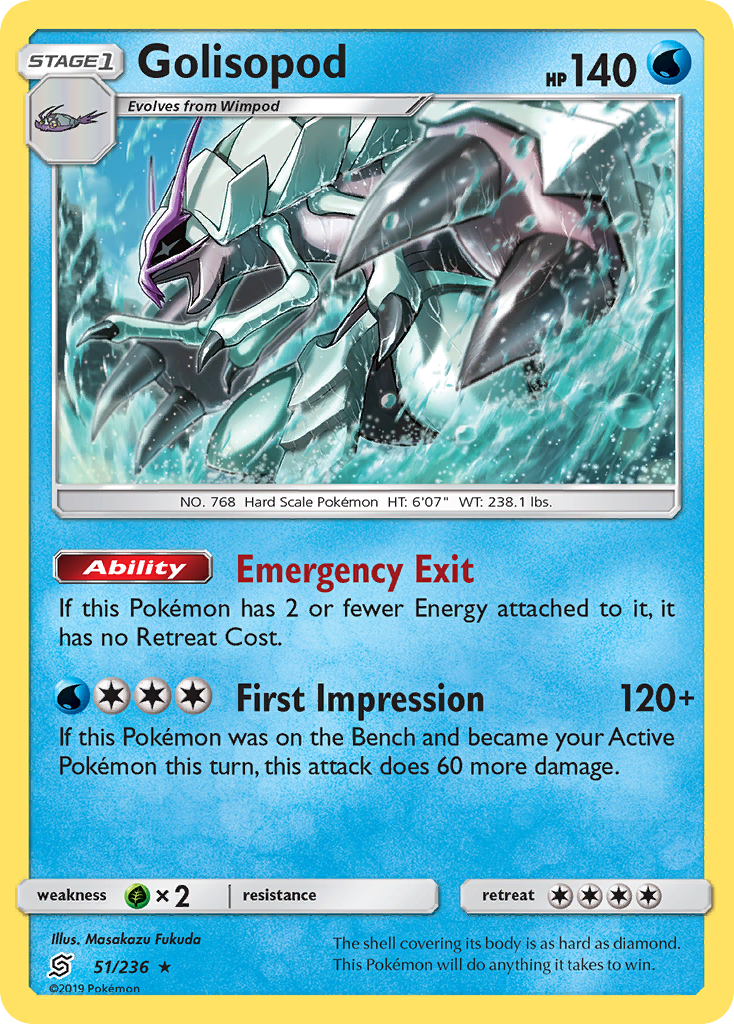Golisopod – Unified Minds 51/236 Pokémon card
