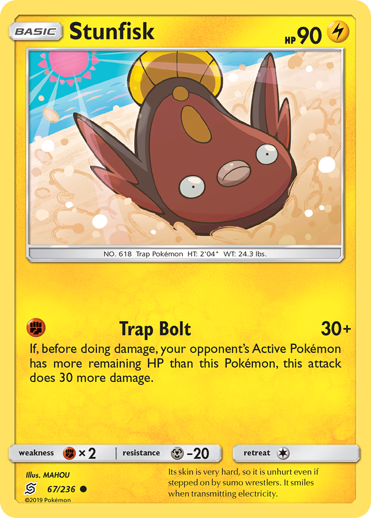 Stunfisk – Unified Minds 67/236 Pokémon card