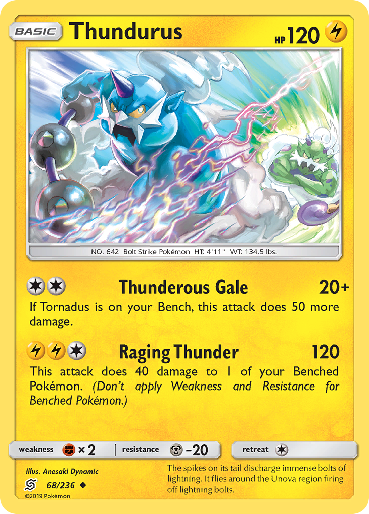 Thundurus – Unified Minds 68/236 Pokémon card