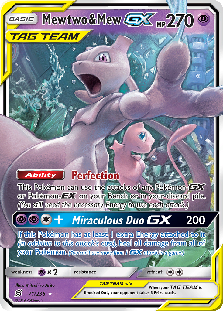 Mewtwo & Mew-GX – Unified Minds 71/236 Pokémon card