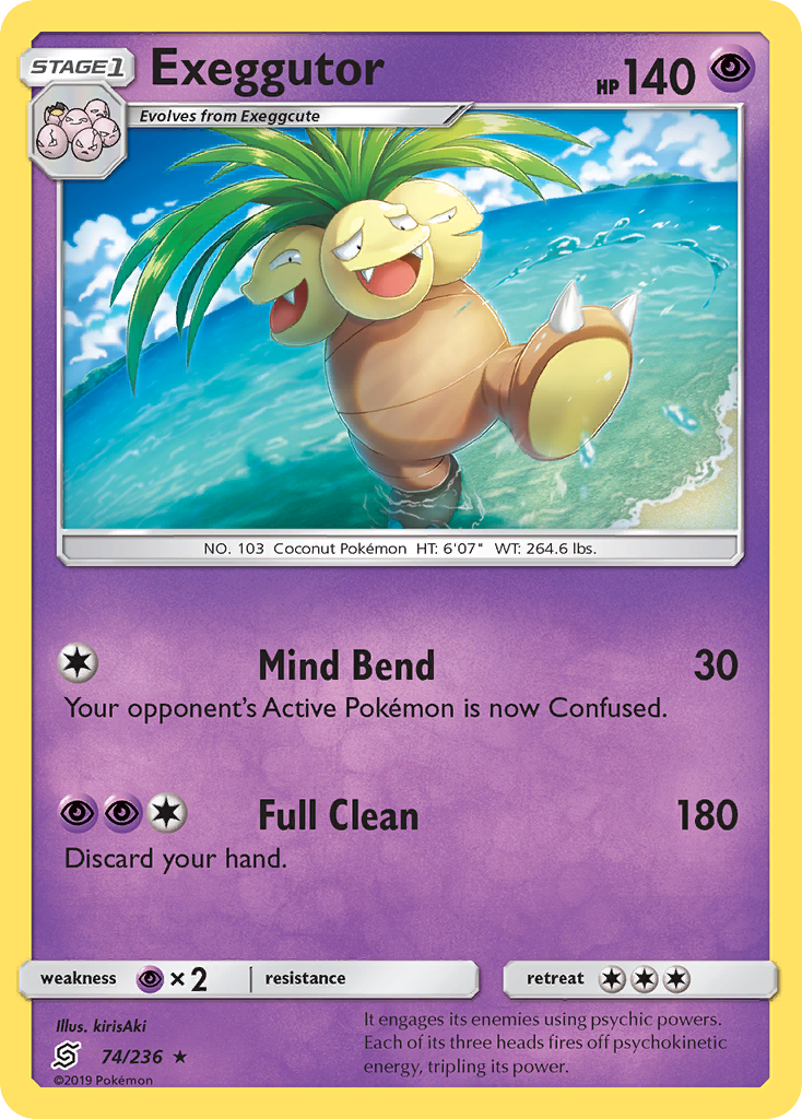 Exeggutor – Unified Minds 74/236 Pokémon card