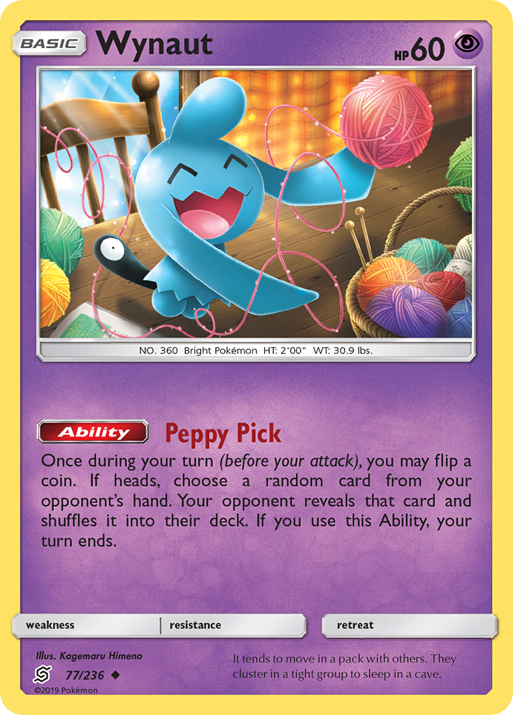 Wynaut – Unified Minds 77/236 Pokémon card
