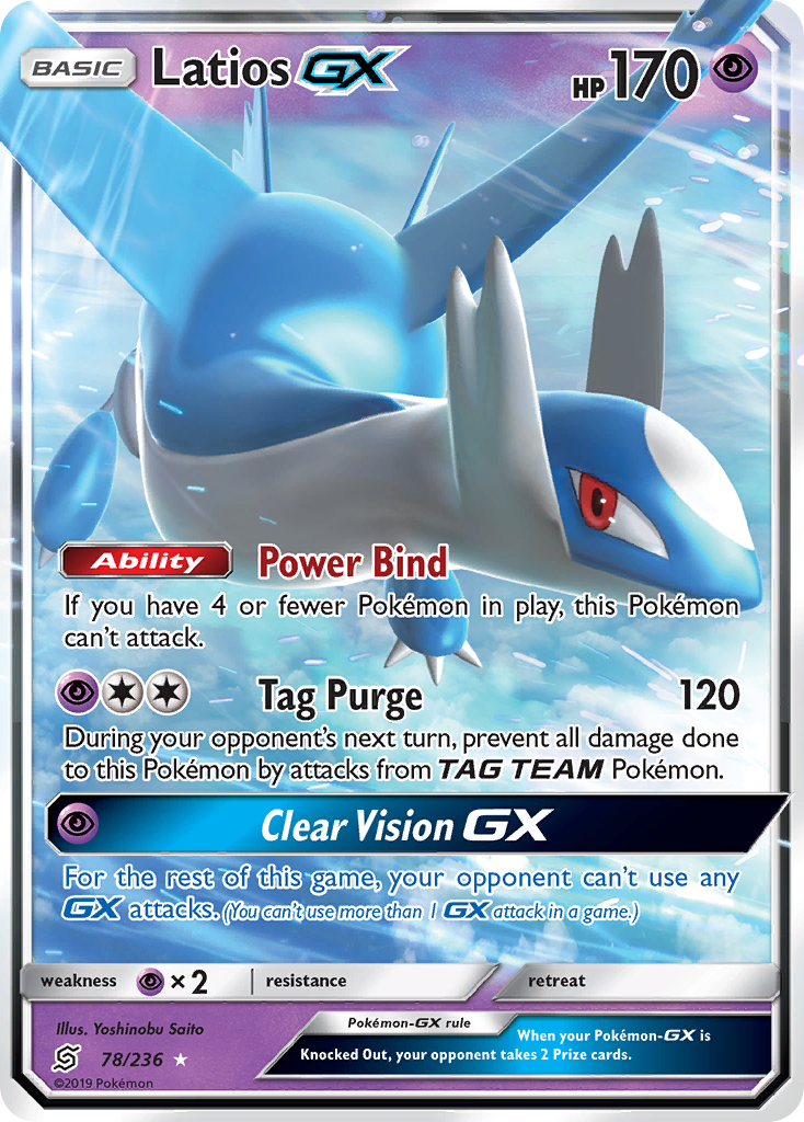 Latios-GX – Unified Minds 78/236 Pokémon card