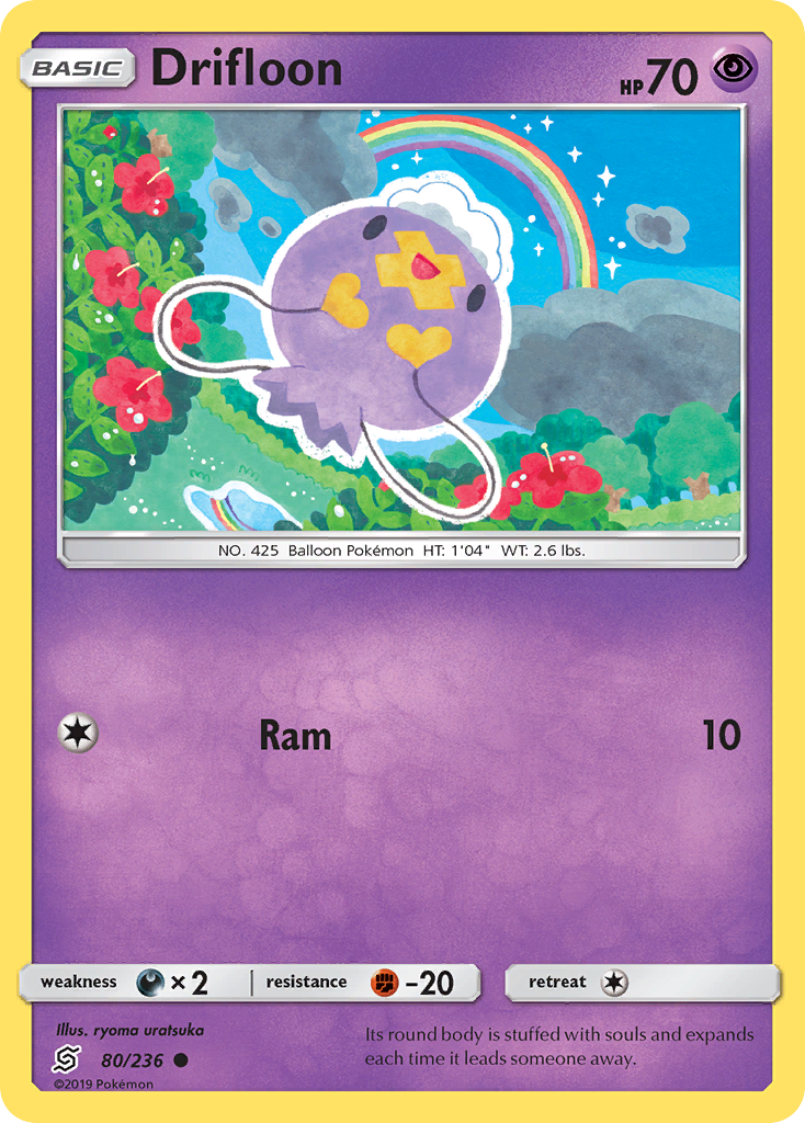 Drifloon – Unified Minds 80/236 Pokémon card