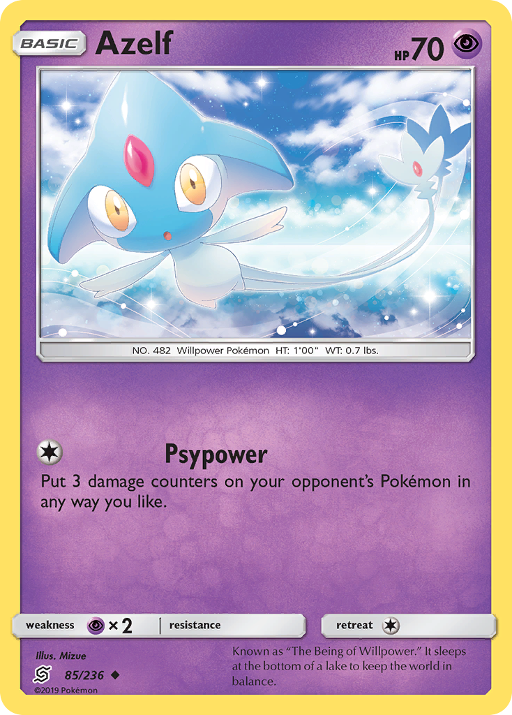 Azelf – Unified Minds 85/236 Pokémon card