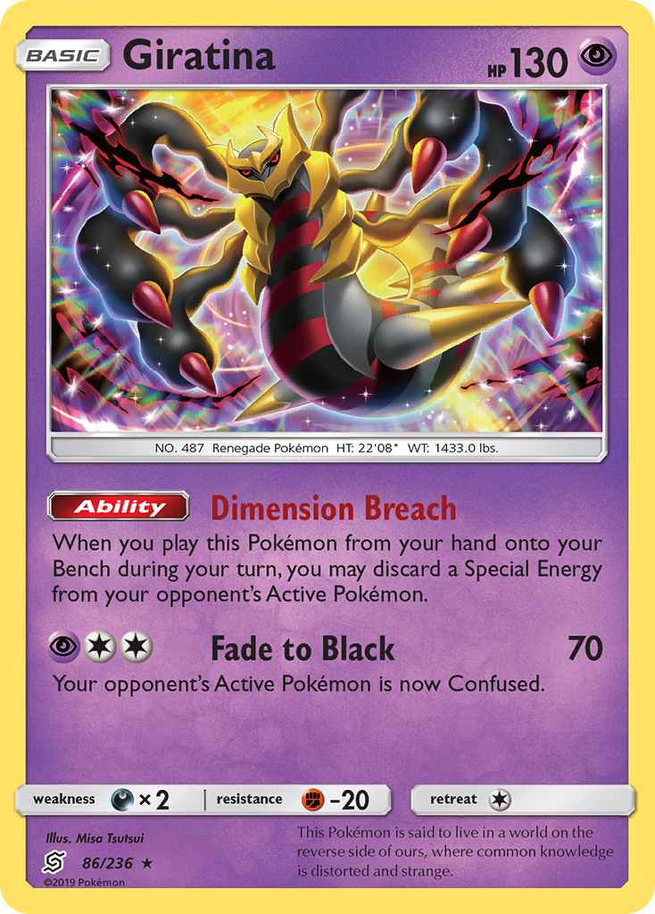 Giratina – Unified Minds 86/236 Pokémon card