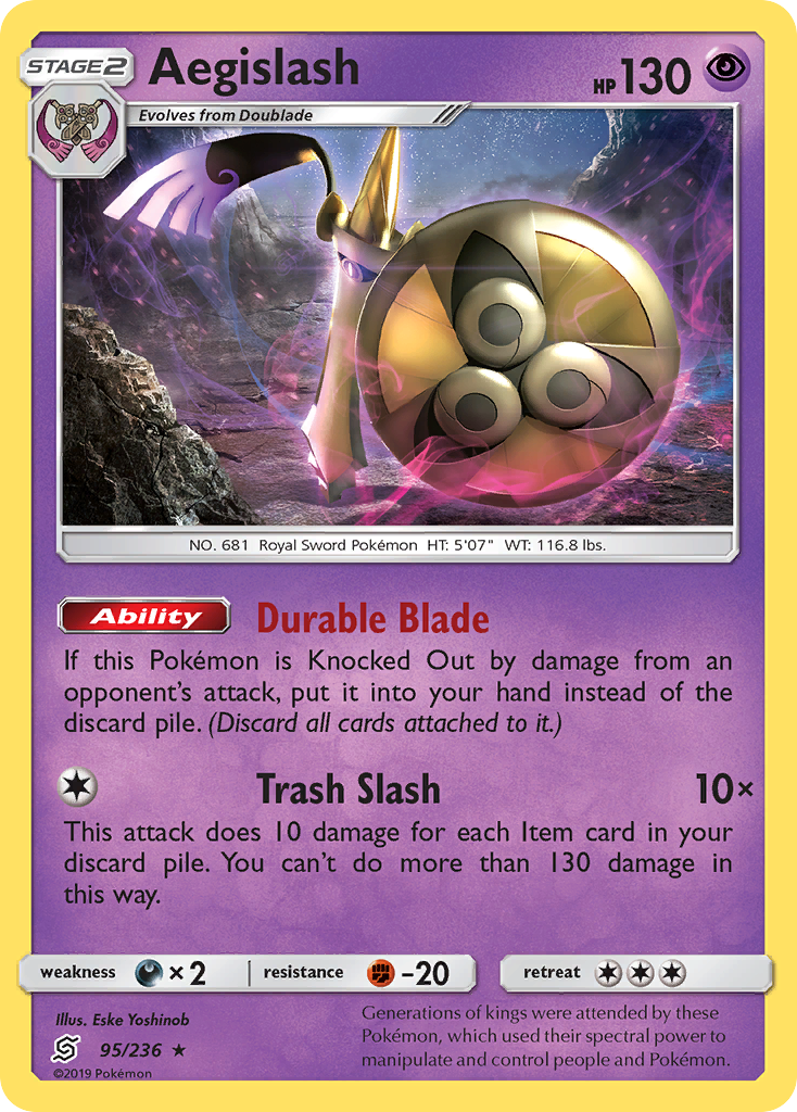 Aegislash – Unified Minds 95/236 Pokémon card