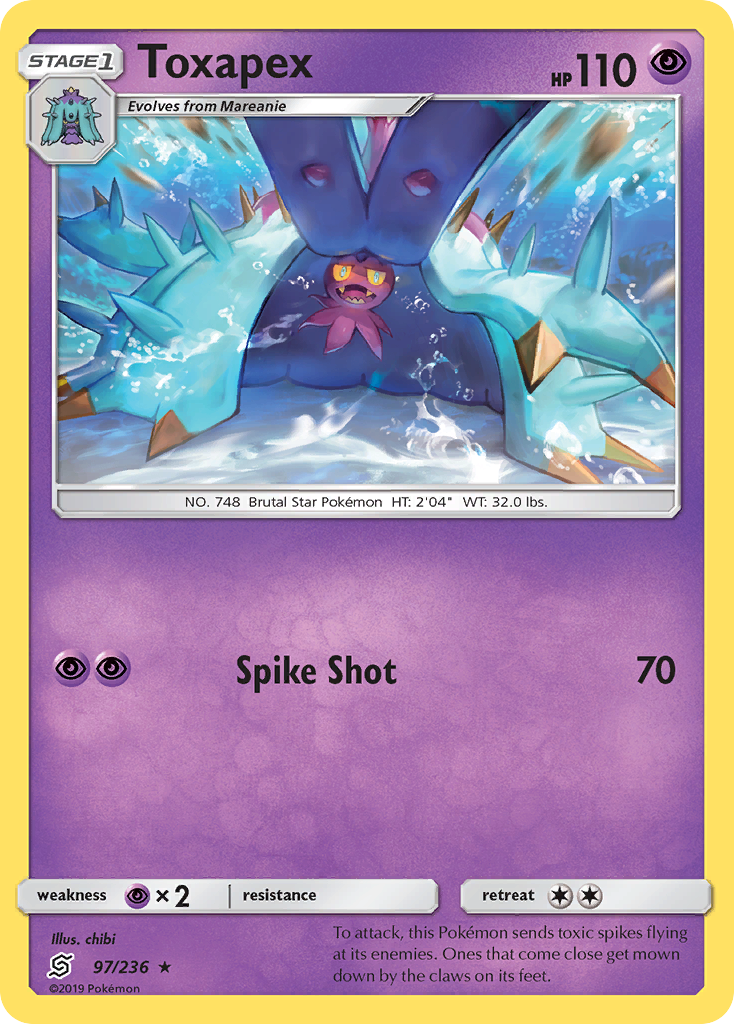 Toxapex – Unified Minds 97/236 Pokémon card