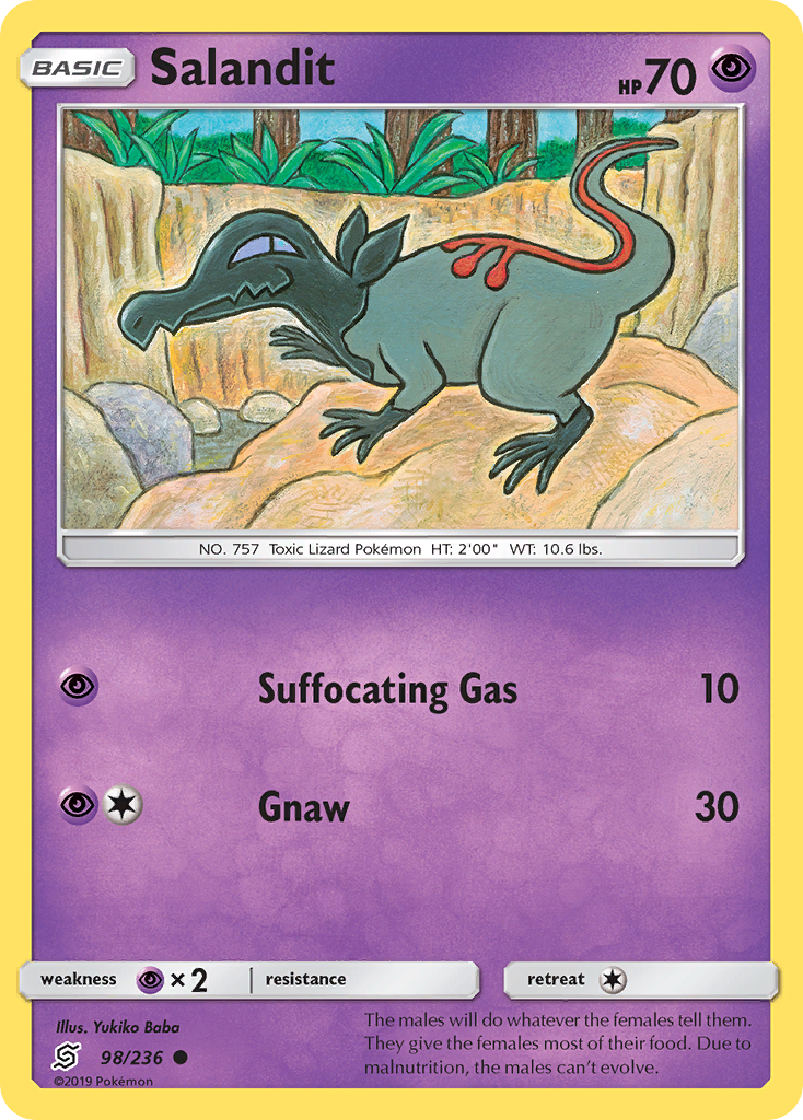 Salandit – Unified Minds 98/236 Pokémon card