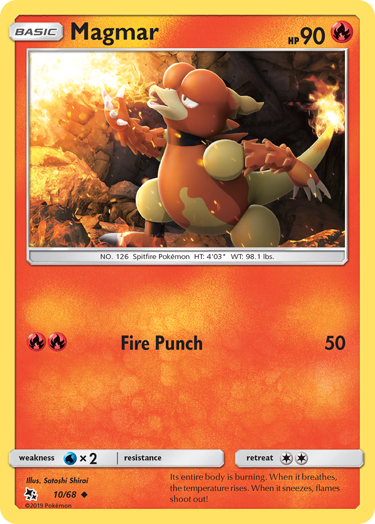 Magmar – Hidden Fates 10/68 Pokémon card