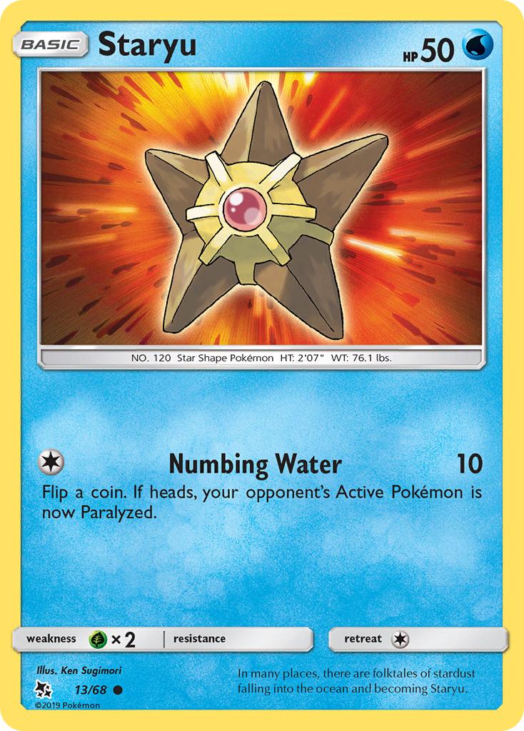 Staryu – Hidden Fates 13/68 Pokémon card