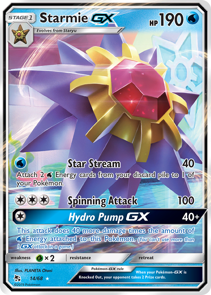 Starmie-GX – Hidden Fates 14/68 Pokémon card