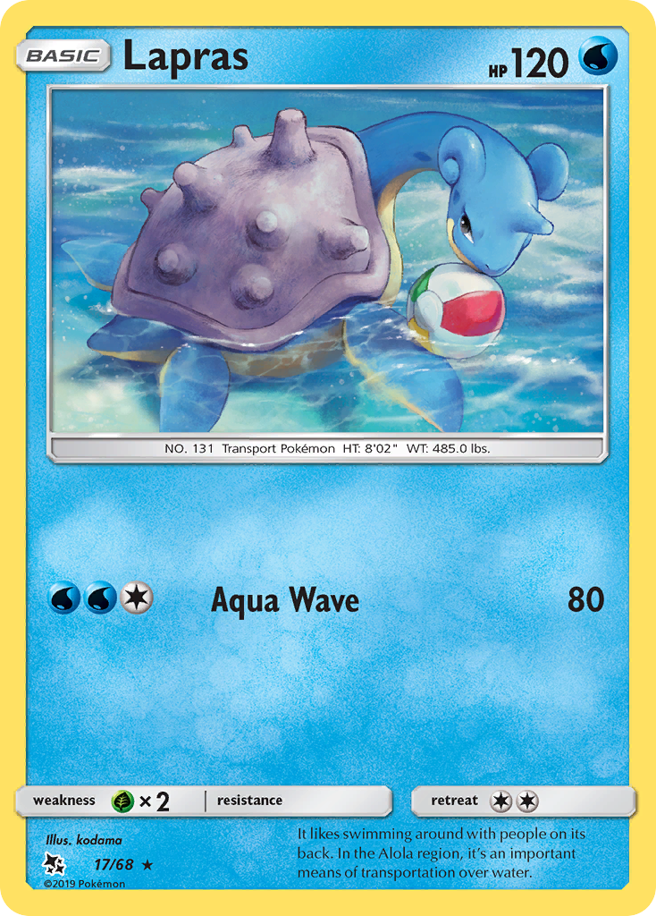 Lapras – Hidden Fates 17/68 Pokémon card
