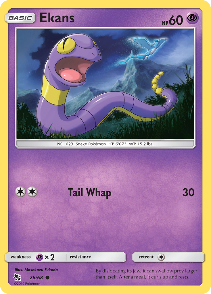 Ekans – Hidden Fates 26/68 Pokémon card