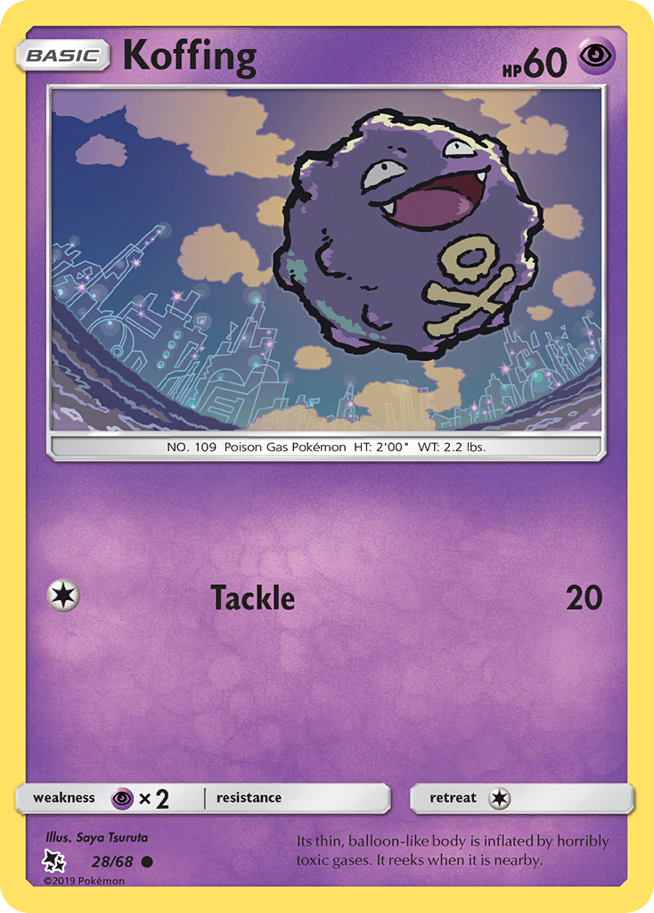Koffing – Hidden Fates 28/68 Pokémon card