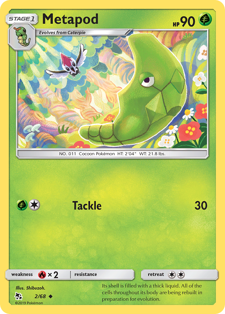 Metapod – Hidden Fates 2/68 Pokémon card