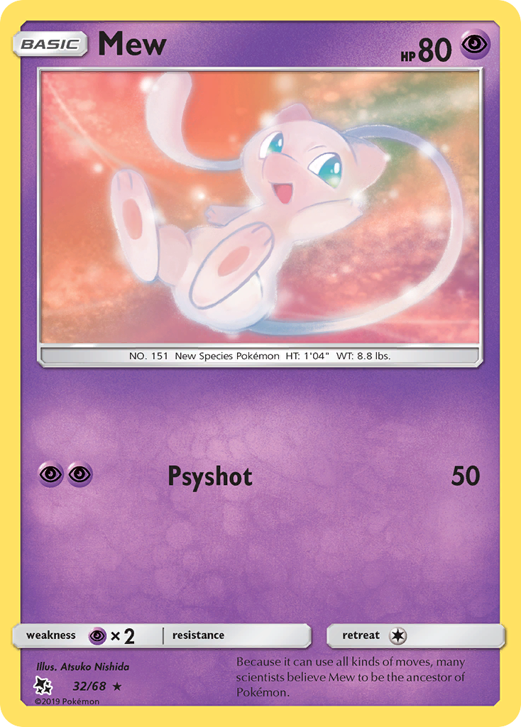 Mew – Hidden Fates 32/68 Pokémon card