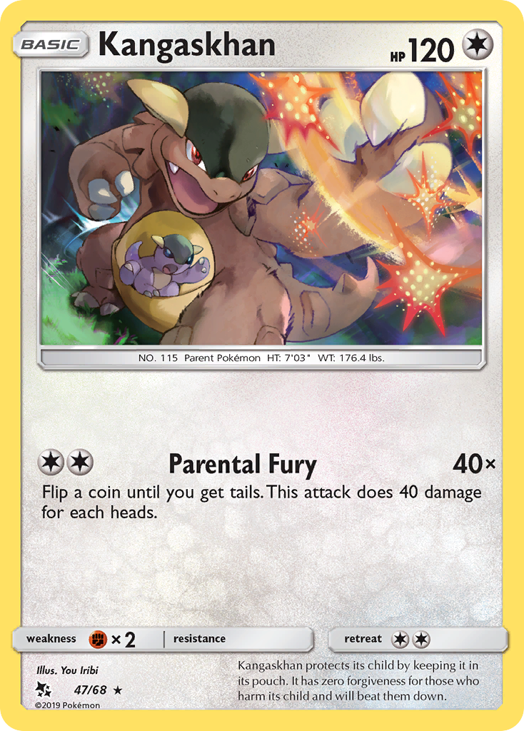 Kangaskhan – Hidden Fates 47/68 Pokémon card