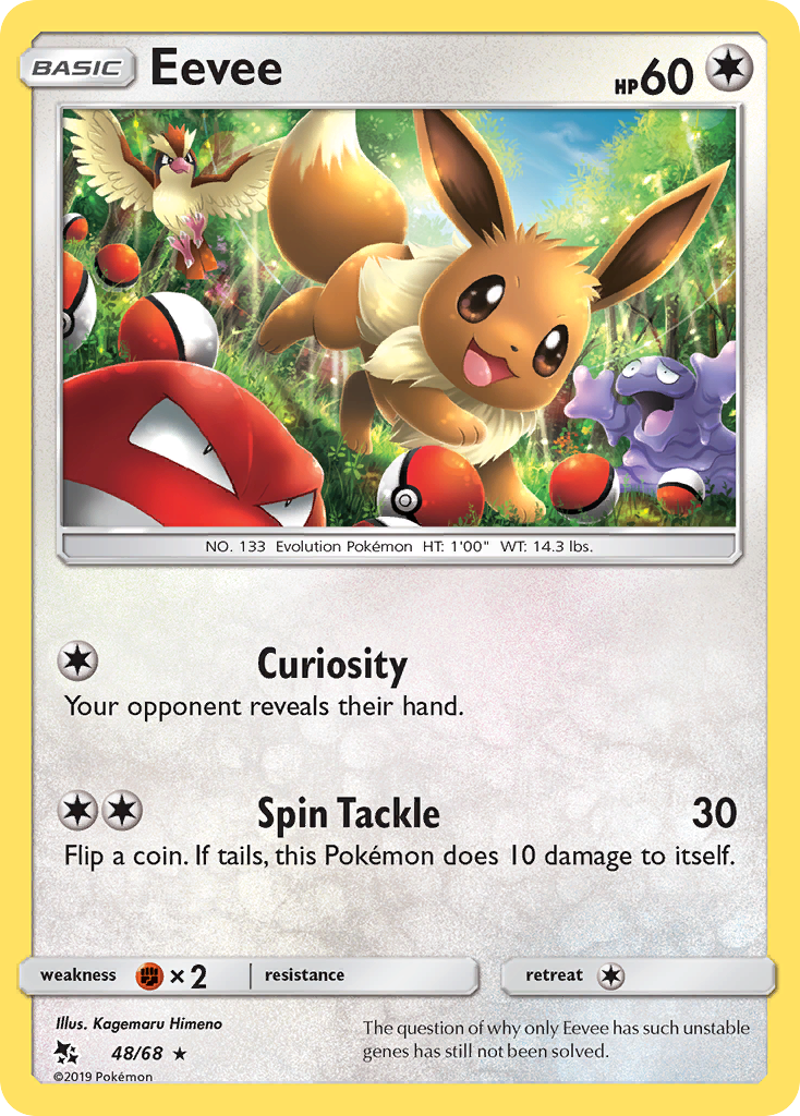 Eevee – Hidden Fates 48/68 Pokémon card