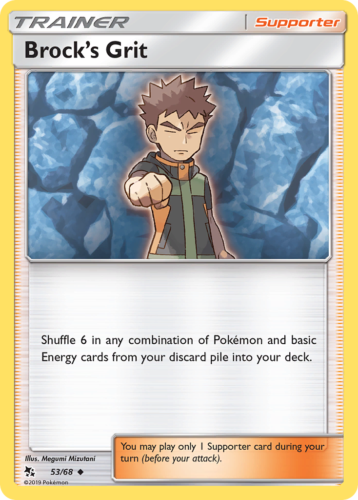 Brock's Grit – Hidden Fates 53/68 Pokémon card
