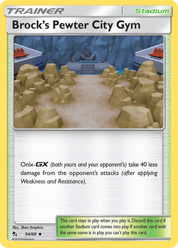 Brock's Pewter City Gym - Hidden Fates 54