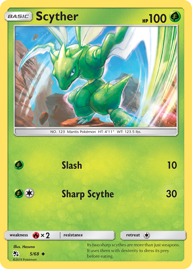 Scyther – Hidden Fates 5/68 Pokémon card