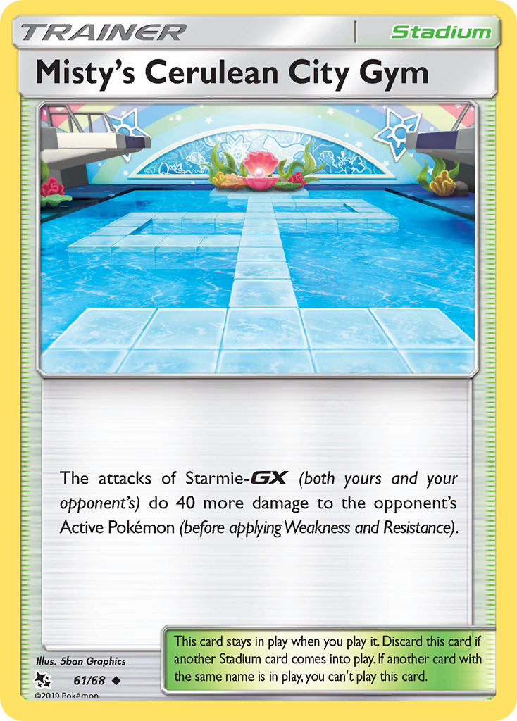 Misty's Cerulean City Gym – Hidden Fates 61/68 Pokémon card