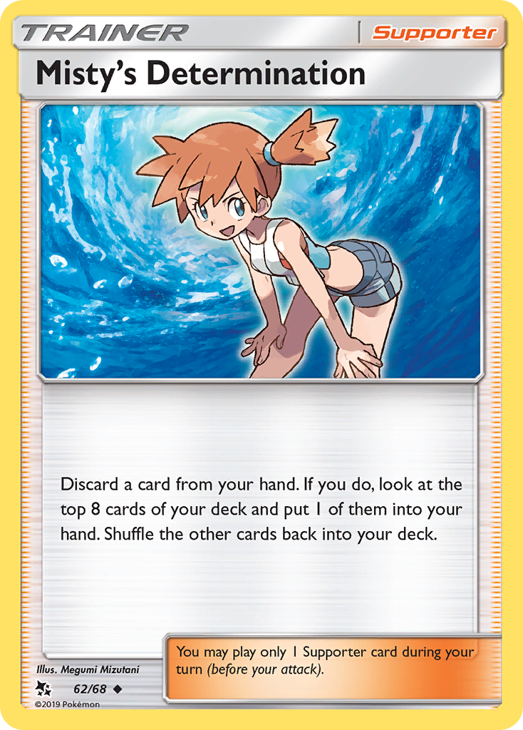 Misty's Determination – Hidden Fates 62/68 Pokémon card