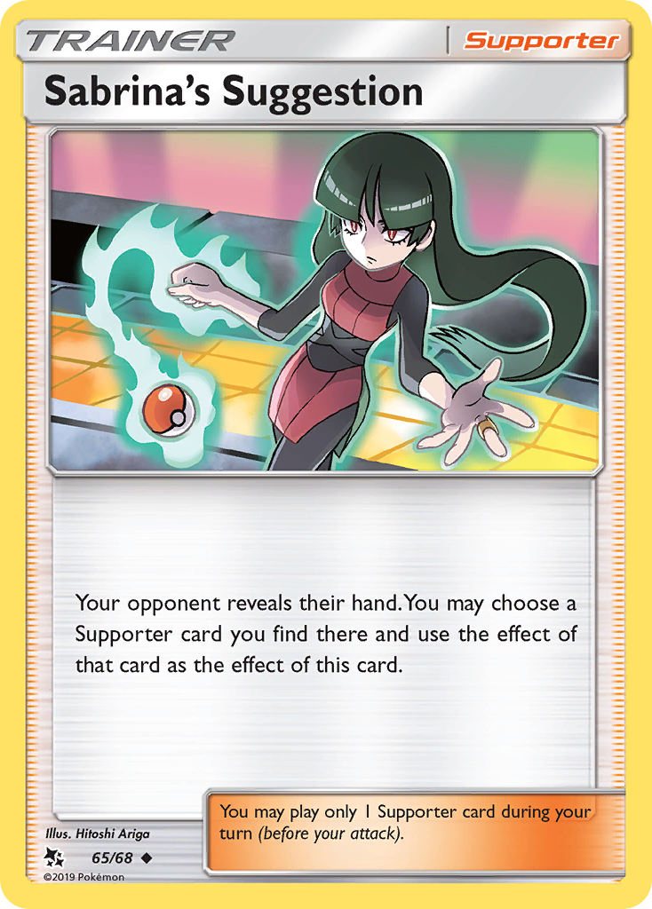 Sabrina's Suggestion – Hidden Fates 65/68 Pokémon card