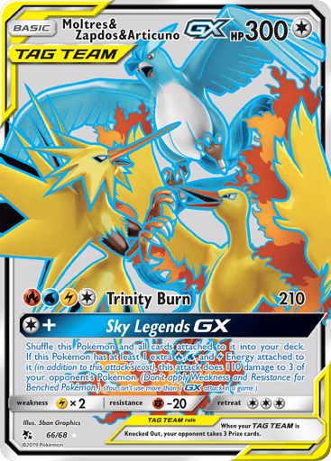Moltres & Zapdos & Articuno-GX - Hidden Fates 66