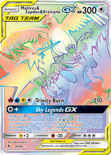 Moltres & Zapdos & Articuno-GX - Hidden Fates 69