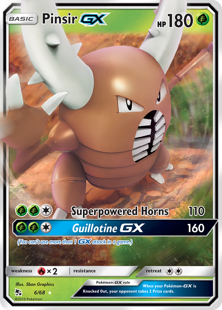 Pinsir-GX – Hidden Fates 6/68 Pokémon card