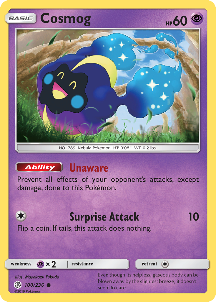 Cosmog – Cosmic Eclipse 100/236 Pokémon card