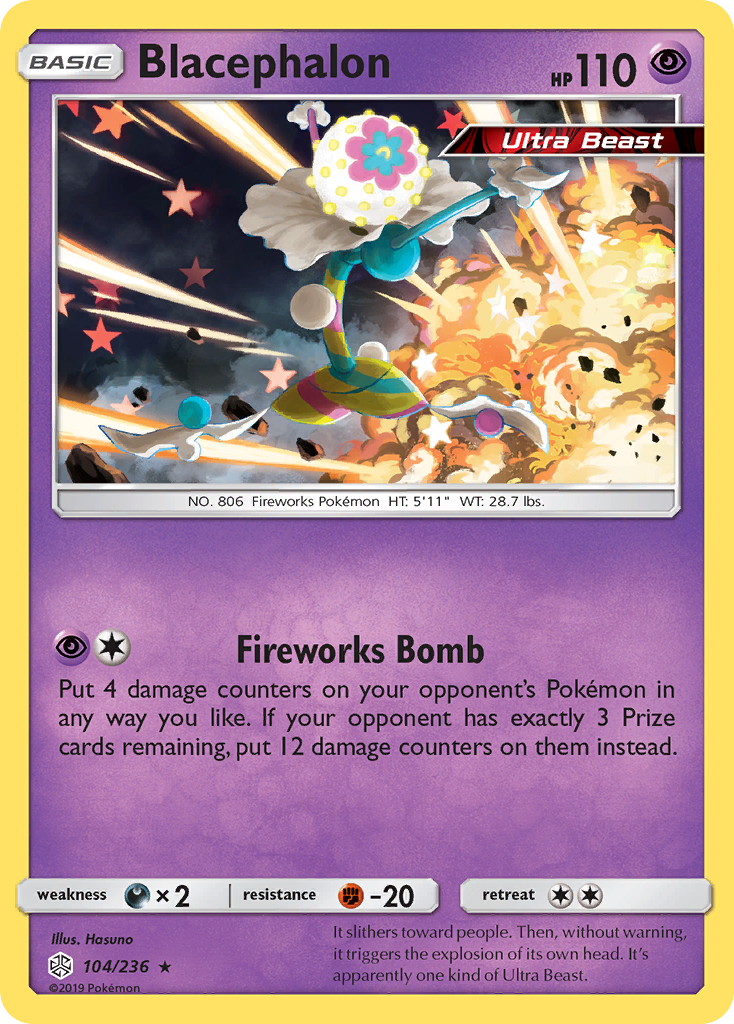 Blacephalon – Cosmic Eclipse 104/236 Pokémon card