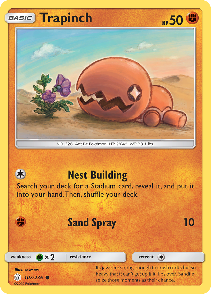 Trapinch – Cosmic Eclipse 107/236 Pokémon card